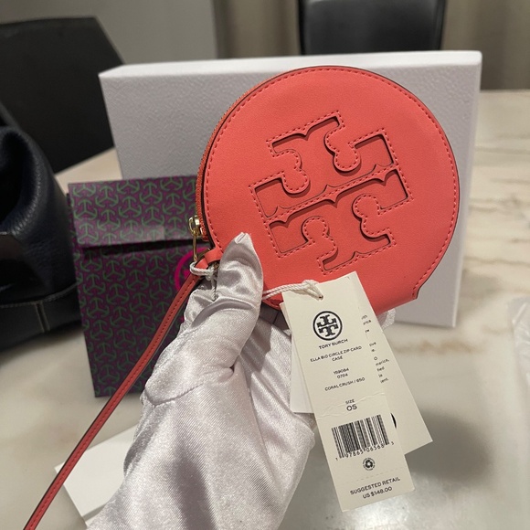 Tory Burch  ELLA BIO CIRCLE ZIP CARD CASE - Picture 3 of 5